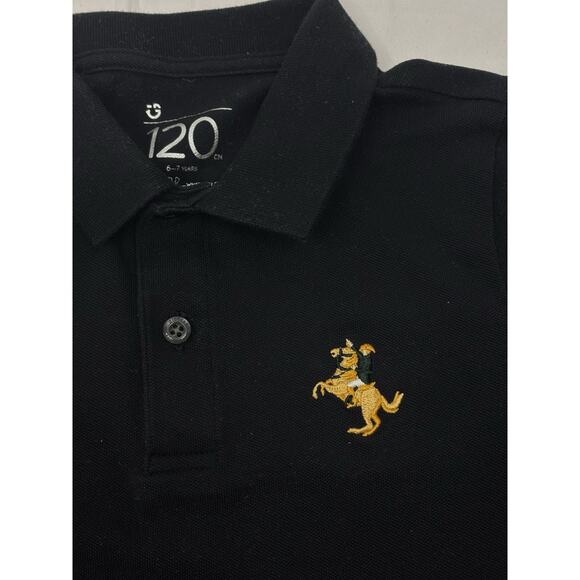 Giordano Junior Boys Black Short Sleeve Polo 120 cm Preppy 6-7 Years - Picture 2 of 7